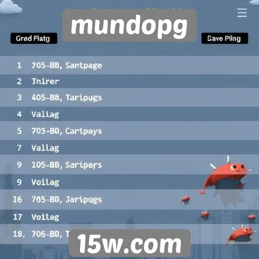 Ranking dos jogos mais populares no MundoPG